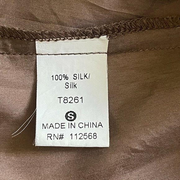 Miss Me 100% Silk Blouse sz Sm Womens Flutter Sleeve Floral Waist Babydoll Top - Picture 6 of 10